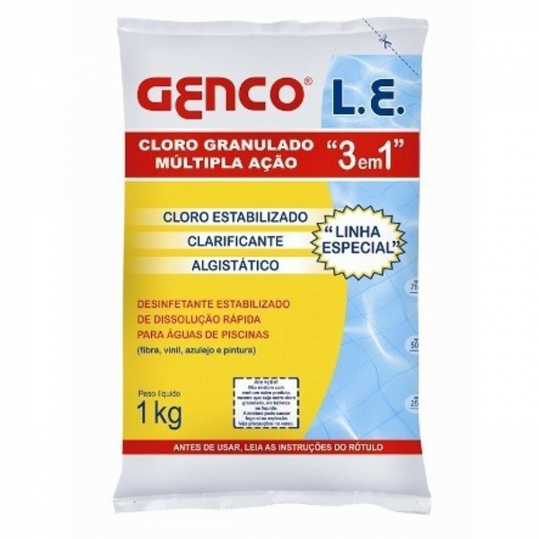 Cloro Granulado 1kg 3 Em 1 Com Clarificante E Algistatico Leroy Merlin
