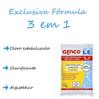 Cloro Granulado 1kg 3 Em 1 Com Clarificante E Algistático