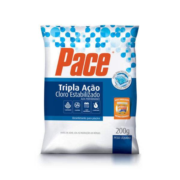 Cloro para Piscina 200gr Pace Pastilhas Tripla Ação