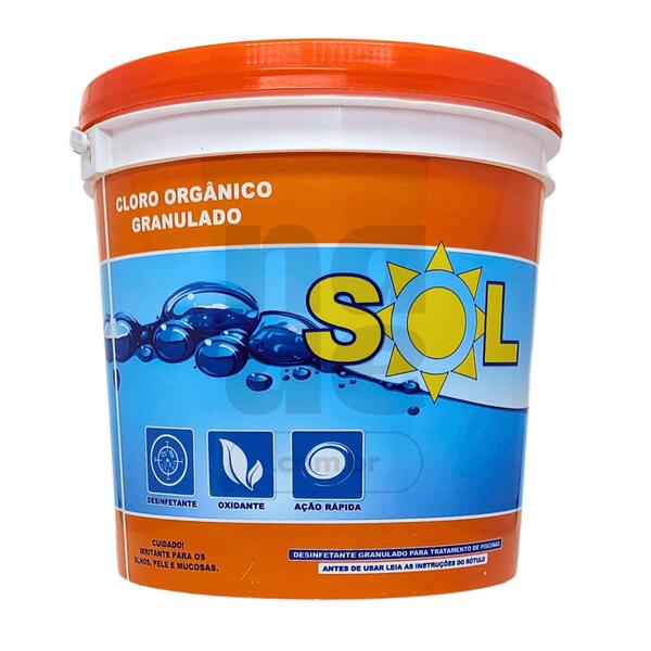Cloro Para Piscina Granulado Sol - 40% - 2,5kg - Donatti