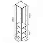 Closet 1 Porta 1 Cabide Ey103-5-7 Grafite - Nova Mobile