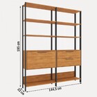 Closet 1 Porta 2 Gavetas 100% Mdf Maitê Marrom/preto Fosco -