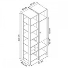 Closet 1 Porta 2 Gavetas Ey106-107 Branco - Nova Mobile