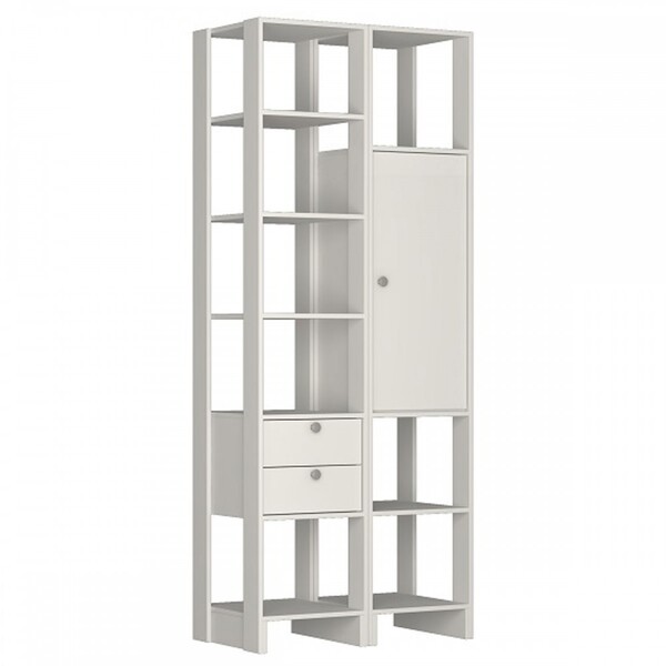 Closet 1 Porta 2 Gavetas Ey106-107 Branco - Nova Mobile