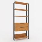 Closet 2 Gavetas 100% Mdf Barcelona Marrom/preto Fosco - Pnr