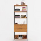 Closet 2 Gavetas 100% Mdf Barcelona Marrom/preto Fosco - Pnr