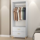 Closet 2 Gavetas Legno/branco Le 6016 - Móvel Bento