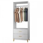 Closet 2 Gavetas Legno/branco Le 6016 - Móvel Bento