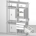 Closet 2 Portas 3 Gavetas 9014 Carvalho - Bentec