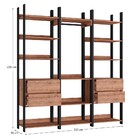 Closet 4 Gavetas 1 Cabideiro Estilo Industrial Chess F04 Pret