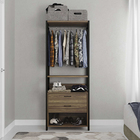 Closet Aberto 2 Gavetas Mel e Preto Sky 1,83mx72,8x45,2cm Caemmun