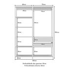 Closet Aberto Modulado Arara Organizadora Com Cabideiro 135cm