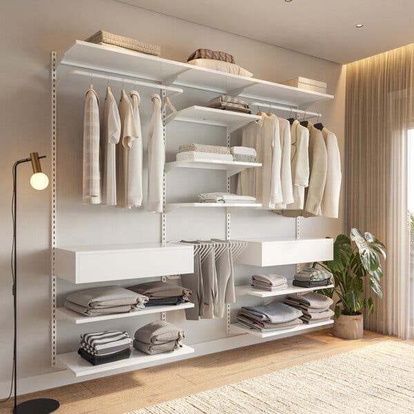 Closet Aberto Modulado Para Casal 225cm Eternity Preto | Leroy Merlin