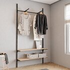 Closet Aberto Simples Cremalheira Com Regulagem Metal Estilo