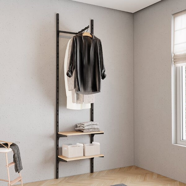 Closet Aberto Simples Cremalheira Com Regulagem Metal Estilo
