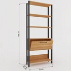 Closet Amanda 1 Porta 3 Prateleiras 100% Mdf Freijó/preto Fos