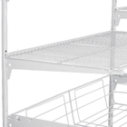 Closet Aramado Completo com Prateleira Cabideiro e Cesto Branco 200x190x40cm Ordenare