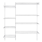 Closet Aramado Completo com Prateleira e Cabideiro Branco200x165x40cm Ordenare