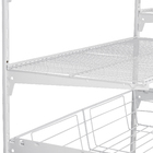 Closet Aramado Completo com Prateleira Cabideiro e Cesto Branco 200x300x40cm Ordenare