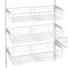 Closet Aramado Completo com Prateleira Cabideiro e Cesto Branco 200x300x40cm Ordenare