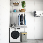 Closet Aramado Completo com Prateleira e Cabideiro em Aço Branco 2mx80x40cm Ordenare