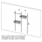 Closet Arara Aramado Trilho Parede Super Resistente 1,30 Br