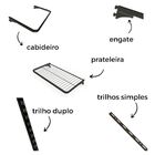 Closet Arara Aramado Trilho Parede Super Resistente 2,50 Pt