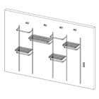 Closet Arara Aramado Trilho Parede Super Resistente 2,80 Br