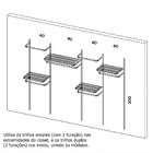 Closet Arara Aramado Trilho Parede Super Resistente 2,80 Br