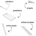 Closet Arara Aramado Trilho Parede Super Resistente 3,10 Br