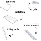 Closet Arara Aramado Trilho Parede Super Resistente 3,70 Br