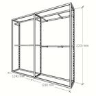 Closet Araras, Guarda Roupas Aberto Industrial Com 10 Peças P