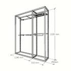 Closet Araras, Guarda Roupas Aberto Industrial Com 10 Peças P