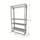 Closet Araras, Guarda Roupas Aberto Industrial Com 11 Peças B