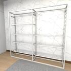 Closet Araras, Guarda Roupas Aberto Industrial Com 11 Peças B