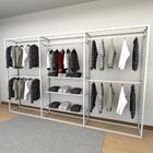 Closet Araras, Guarda Roupas Aberto Industrial Com 11 Peças B