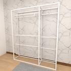 Closet Araras, Guarda Roupas Aberto Industrial Com 11 Peças B