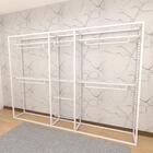 Closet Araras, Guarda Roupas Aberto Industrial Com 11 Peças B