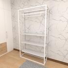 Closet Araras, Guarda Roupas Aberto Industrial Com 11 Peças B