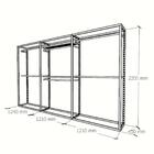 Closet Araras, Guarda Roupas Aberto Industrial Com 11 Peças P