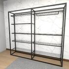 Closet Araras, Guarda Roupas Aberto Industrial Com 11 Peças P