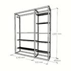 Closet Araras, Guarda Roupas Aberto Industrial Com 11 Peças P