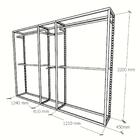 Closet Araras, Guarda Roupas Aberto Industrial Com 11 Peças P