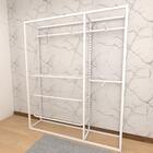 Closet Araras, Guarda Roupas Aberto Industrial Com 12 Peças B