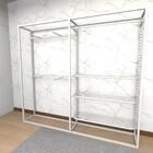 Closet Araras, Guarda Roupas Aberto Industrial Com 12 Peças B