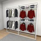 Closet Araras, Guarda Roupas Aberto Industrial Com 12 Peças B