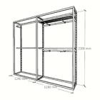 Closet Araras, Guarda Roupas Aberto Industrial Com 12 Peças B