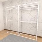 Closet Araras, Guarda Roupas Aberto Industrial Com 12 Peças B