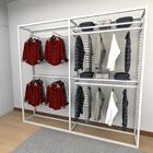 Closet Araras, Guarda Roupas Aberto Industrial Com 12 Peças B