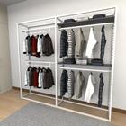 Closet Araras, Guarda Roupas Aberto Industrial Com 12 Peças B